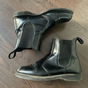 Smooth Black Polished Leather Dr. Martens Chelsea Boot